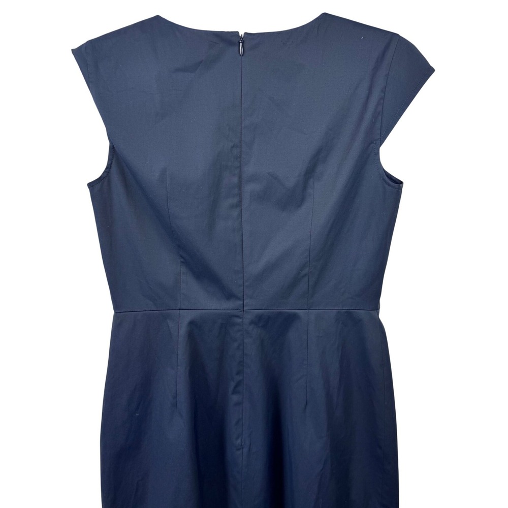 Banana Republic Sheath Dress Womens 4 Navy Blue V-Neck Stretch Career Office - Picture 4 of 12